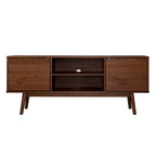 58-Inch Mid-Century Wood TV Stand - Natural Pine - Holds up to 65" TVs