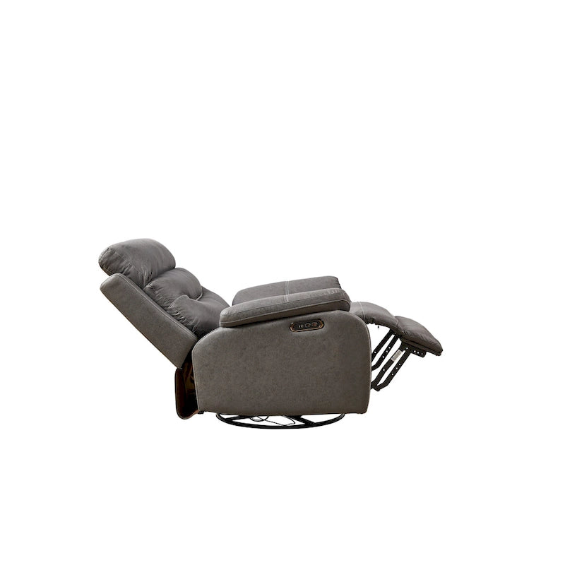 Dual Motor Swivel Rocker Recliner with Power Headrest - 330 lbs Capacity