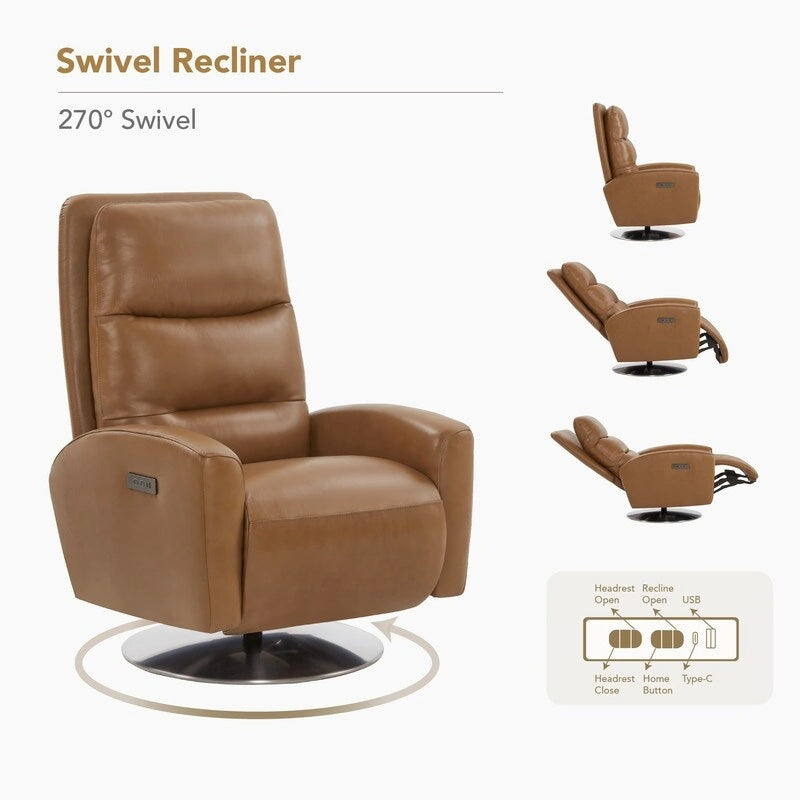 Dual Motor Power Swivel Recliner Lounge Chair