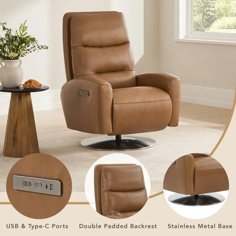 Dual Motor Power Swivel Recliner Lounge Chair