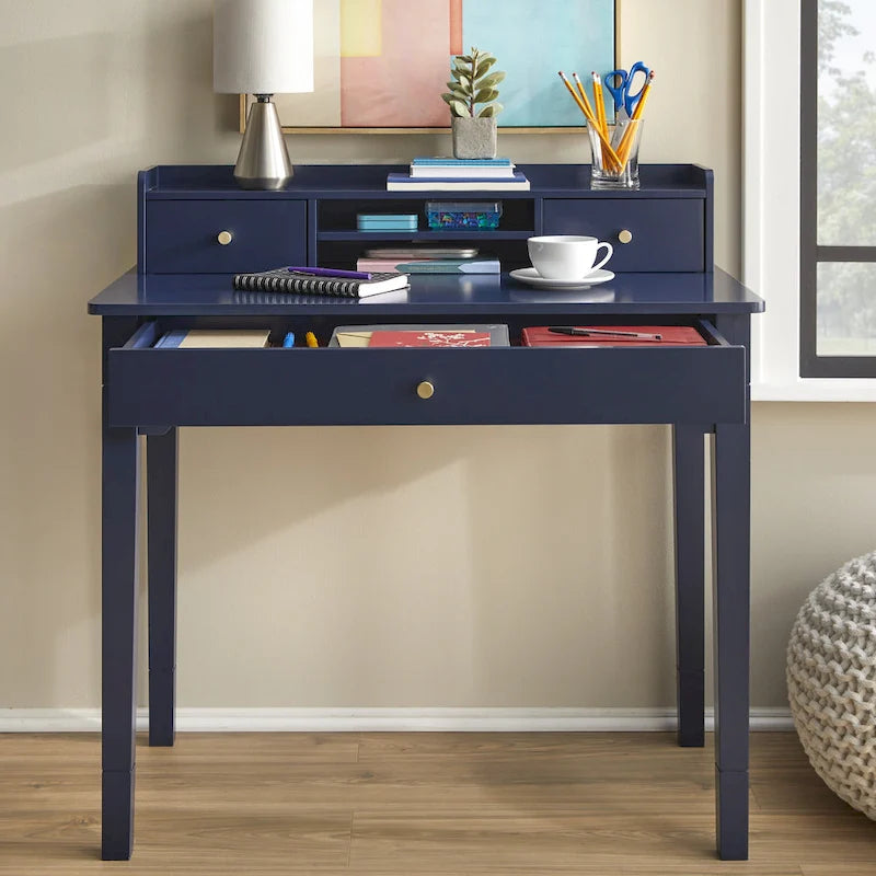 Compact Desk with Hutch - Multi-Color Options - Home Office