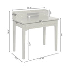 Compact Desk with Hutch - Multi-Color Options - Home Office