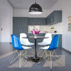 White Round Dining Set - 5 Piece with 4 Chairs