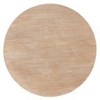 32" Round Coffee Table, Natural Brown Mango Wood, Sled Base