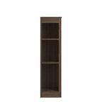 Walnut Finish Full Storage Headboard with Shelves