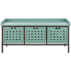 Honey Oak Storage Bench - 42.5 x 15.5 x 20 - 43Wx16Dx20H