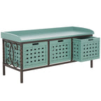 Honey Oak Storage Bench - 42.5 x 15.5 x 20 - 43Wx16Dx20H