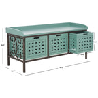 Honey Oak Storage Bench - 42.5 x 15.5 x 20 - 43Wx16Dx20H