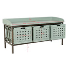Honey Oak Storage Bench - 42.5 x 15.5 x 20 - 43Wx16Dx20H
