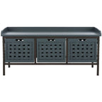 Honey Oak Storage Bench - 42.5 x 15.5 x 20 - 43Wx16Dx20H