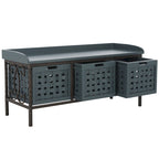 Honey Oak Storage Bench - 42.5 x 15.5 x 20 - 43Wx16Dx20H