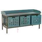 Honey Oak Storage Bench - 42.5 x 15.5 x 20 - 43Wx16Dx20H