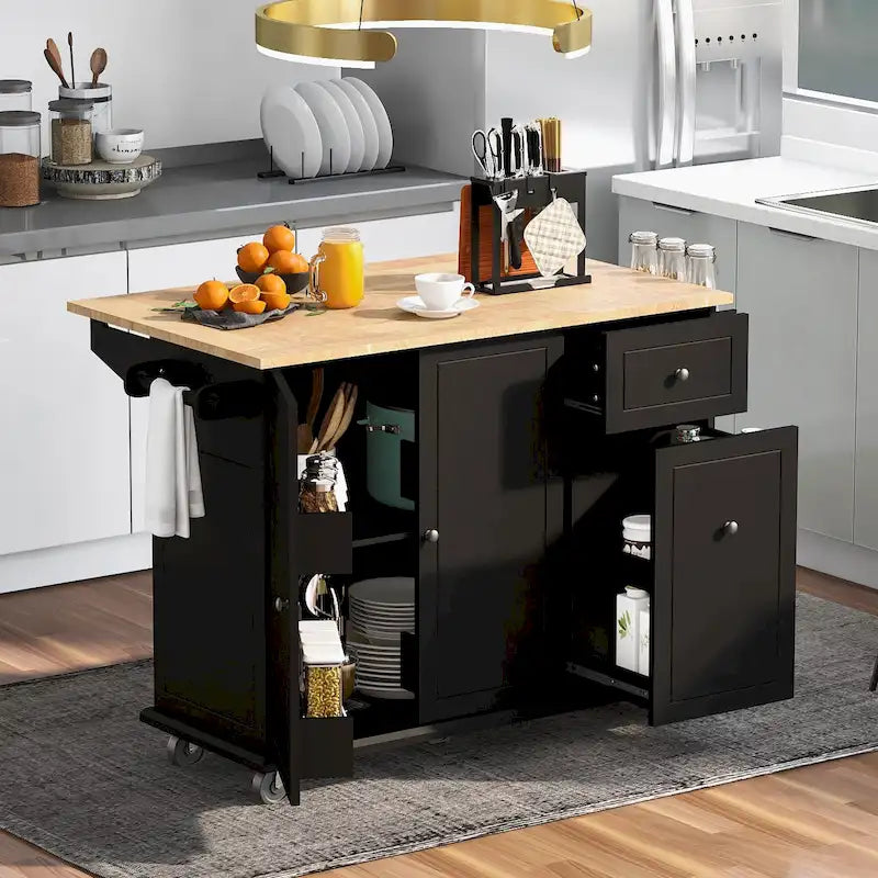 Kitchen Island with Drop Leaf