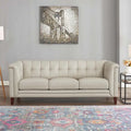 Top Grain Leather Sofa - Mid-Century Modern 3-Seater
