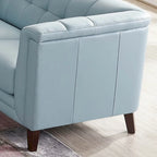 Top Grain Leather Sofa - Mid-Century Modern 3-Seater