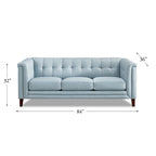 Top Grain Leather Sofa - Mid-Century Modern 3-Seater