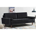 Wood Frame Velvet Tufted Sofa