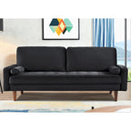 Wood Frame Velvet Tufted Sofa