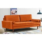 Wood Frame Velvet Tufted Sofa