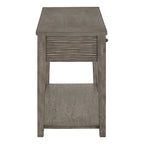 Antique Grey Fiber Cement Console Table with Drawers and Shelf