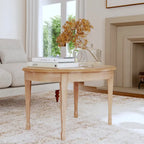 Oval Cherry Wood Cocktail Table with Maple Inlay