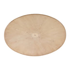 Oval Cherry Wood Cocktail Table with Maple Inlay