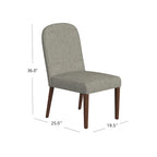 Rounded back Upholstered Dining chair-Single Pack