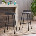 Bidwell Contemporary Indoor Acacia Wood Bar Stools (Set of 2) by Christopher Knight Home