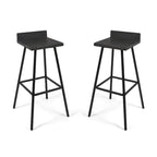 Modern indoor acacia wood bar stools (two-pack)