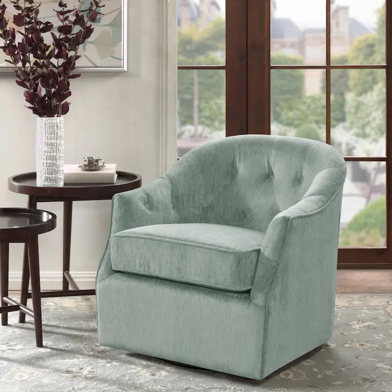 Tufted Swivel Accent Chair - Single Seater