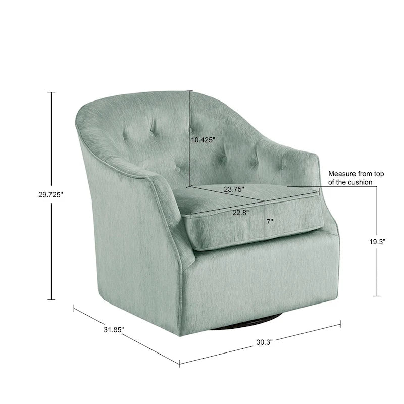 Tufted Swivel Accent Chair - Single Seater