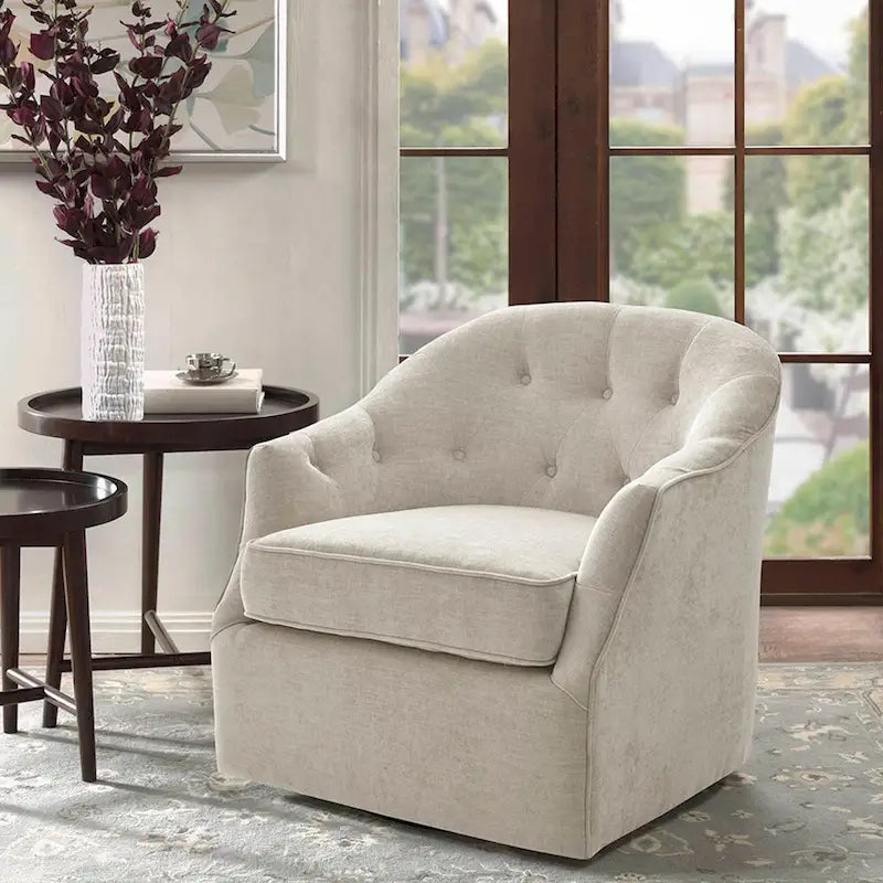 Tufted Swivel Accent Chair - Single Seater