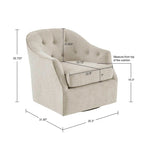 Tufted Swivel Accent Chair - Single Seater