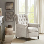 Push-back Recliner Chair - Blue/Cream/Grey - Single Seat
