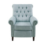 Push-back Recliner Chair - Blue/Cream/Grey - Single Seat