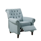 Push-back Recliner Chair - Blue/Cream/Grey - Single Seat