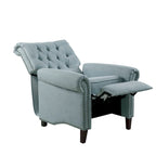 Push-back Recliner Chair - Blue/Cream/Grey - Single Seat