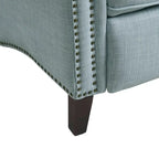 Push-back Recliner Chair - Blue/Cream/Grey - Single Seat
