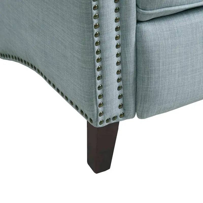 Push-back Recliner Chair - Blue/Cream/Grey - Single Seat