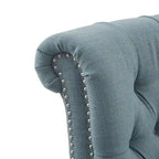 Push-back Recliner Chair - Blue/Cream/Grey - Single Seat