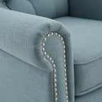 Push-back Recliner Chair - Blue/Cream/Grey - Single Seat