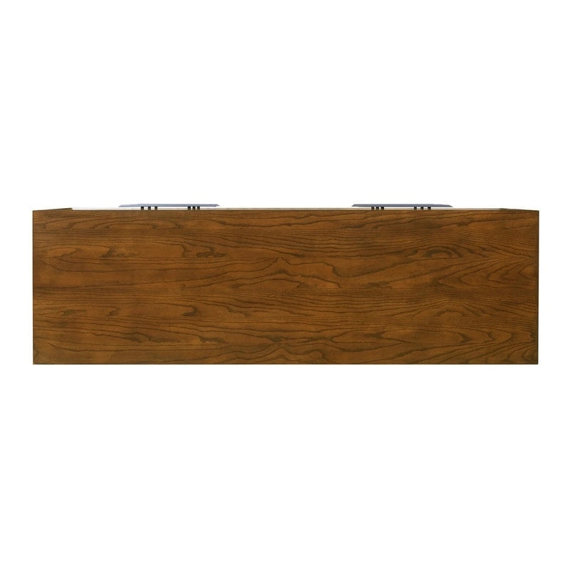 Emery Pecan 6 Drawer Wood Dresser