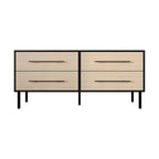 Antique Oak 4-Drawer Transitional Dresser