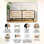 Antique Oak 4-Drawer Transitional Dresser