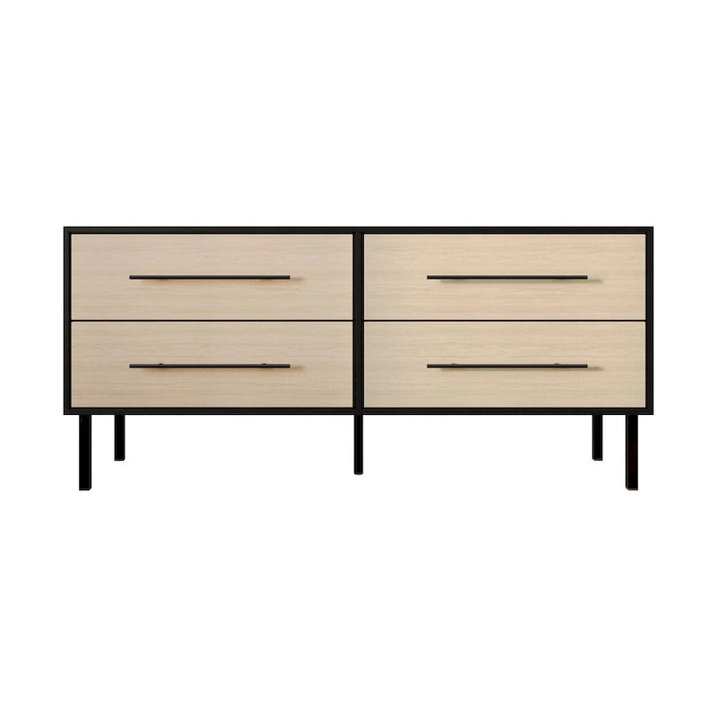 Antique Oak 4-Drawer Transitional Dresser