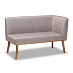 Grey L-Shape Corner Dining Nook Bench Set