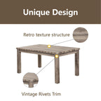Brown Farmhouse Dining Set 7-Piece for 6 People
