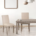 Brown Farmhouse Dining Set 7-Piece for 6 People