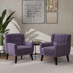 2 Set Modern Accent Chair Velvet Armchair