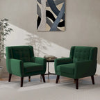 2 Set Modern Accent Chair Velvet Armchair